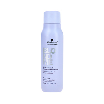 Schwarzkopf BlondMe Bond Repair Purple, Neutralizująca Odżywka do Włosów Siwych i Blond 250ml