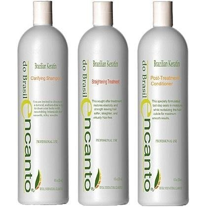 Encanto do Brasil Zestaw do Keratynowego Prostowania Włosów, 3x 100ml