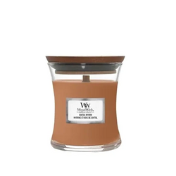 Woodwick Santal Myrrh Świeca Zapachowa z Drewnianym Knotem, 275g