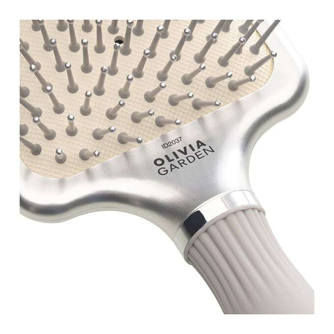 Olivia Garden Expert Care Rectangular Brush, Ceramiczna Szczotka Płaska Duża z Jonizowaną Poduszką