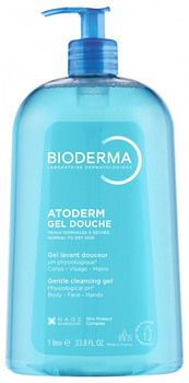 Bioderma Atoderm Gel Douche, Delikatny Żel Pod Prysznic, Myje i Pielęgnuje Skórę Całego Ciała, 1000ml