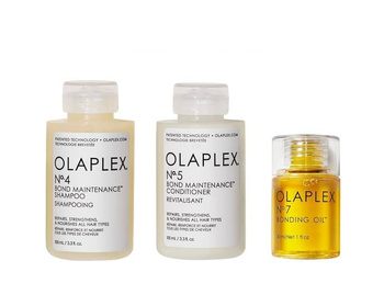 Olaplex Set No. 4 Shampoo No. 5 Conditioner No. 7 Bonding Oil Zestaw Odbudowujący do Wszystkich Rodzajów Włosów