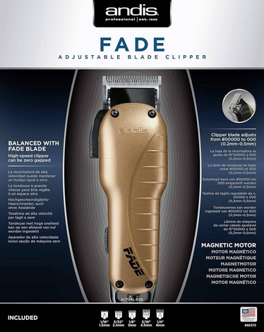 Andis US 1 Fade Adjustable Blade Clipper Gold, Maszynka do Strzyżenia
