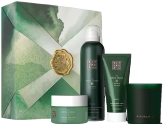 Rituals Ritual Of Jing Medium, Pianka Pod Prysznic, Peeling, Krem do ciała, Świeca Zapachowa - Zestaw Upominkowy