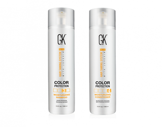 Global Keratin Gkhair Moisturizing Duo Shampoo Conditioner Zestaw do Stosowania po Zabiegu Keratynowego Prostowania Włosów 2x 1000ml + Dozowniki