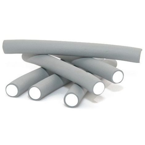 Ronney Flex Rollers 039 Papiloty Fryzjerskie Długie 210mm Średnica 18mm Zestaw 10 szt. Szare