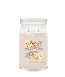 Yankee Candle Vanilla Creme Brulee, Duża Świeca Sojowa z Dwoma Knotami, 567g