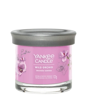Yankee Candle Signature Large Tumbler Floral Wild Orchid, Mała Świeca Sojowa z Jednym Knotem, 122g