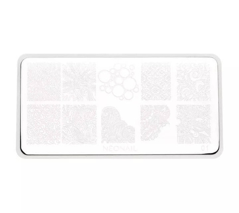 Neonail Plate for Stamps nr 01 Blaszka do Stempli 8783