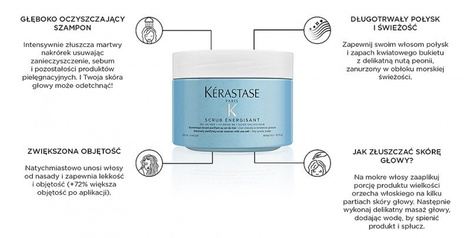 Kerastase Fusio-Scrub Energisant Peeling Oczyszczający do Przetłuszczającej się Skóry Głowy 250ml