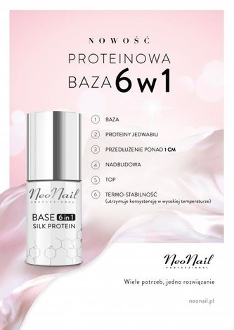 NeoNail UV Base 6In1 Silk Protein, Baza Proteinowa 7.2ml, 6332