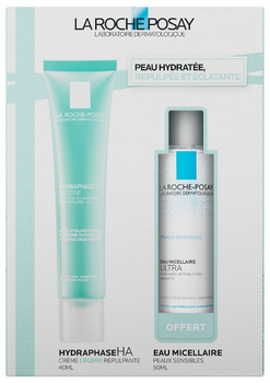 La Roche Posay Hydraphase HA Light Cream 40ml + Micellar Water 50ml, Zestaw Krem Nawilżający + Woda Micelarna