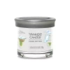 Yankee Candle Signature Small Tumbler Fresh & Clean Cotton, Mała Świeca Sojowa Zapach Świeżej Bawełny, 122g