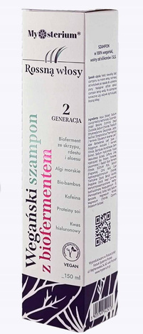 Mysterium Rossną Włosy Wegański Szampon z Biofermentem Symulujący Wzrost Włosów, 150ml