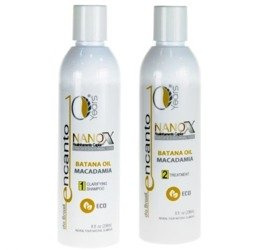 Encanto do Brasil Nanox Batan Oil Zestaw do Keratynowego Prostowania Włosów, 2x 473ml