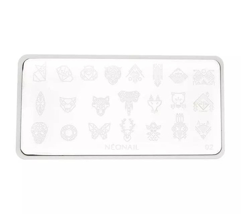 Neonail Plate for Stamps nr 02 Blaszka do Stempli 8784