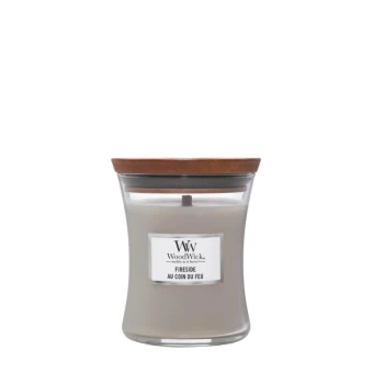 Woodwick Fireside Świeca Zapachowa z Drewnianym Knotem, 85g