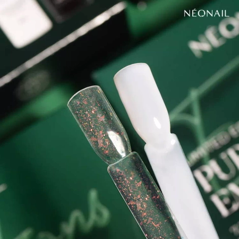 Neonail Zestaw Baza Color Base Snow Tone i Top Hybrydowy Glow Shiny Flakes, Magia Świątecznego Blasku, Color Base Snow Tone 2x 7,2ml