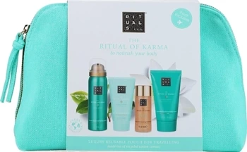 Rituals The Ritual Of Karma Travel Set, Zestaw, Balsam do Ciała, Olejek, Żel Pod Prysznic, Peeling