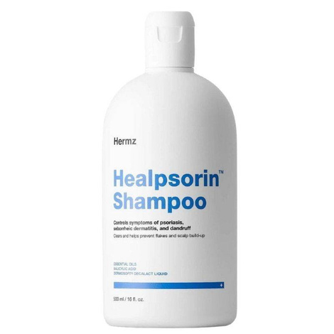 Hermz Healpsorin Shampoo, Szampon Zwalcza Łuszczycę, Łojotokowe Zapalenie Skóry, Łupież 500ml + Hermz AGELXR 0,6ml