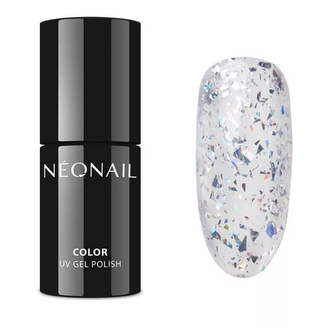 NeoNail Lakier Hybrydowy - 9238 - 7.2ml - Silver Confetti