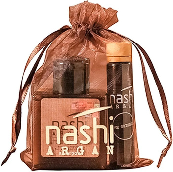 Nashi Argan Set, Zestaw do Włosów z Olejkiem Arganowym, Szampon 30ml + Odżywka 30ml + Olejek 5ml