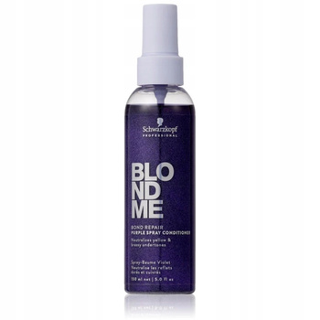 Schwarzkopf Blondme Bond Repair Purple Spray, Fioletowa Odżywka w Sprayu, Neutralizuje Żółte Tony, Wzmacnia Włosy, 150ml