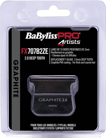 Babyliss Pro Blade 4Artists Deep Tooth 2mm - Ostrze, Nóż do Maszynek FX7870 i FX726E, Skeleton, Graphite 2.0, FX707B2ZE