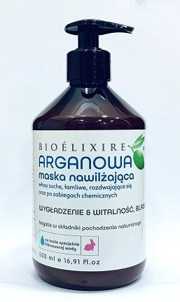 Bioelixire Maska Arganowa Nawilżająca Włosy Suche Łamliwe Rozdwajające się i po Zabiegach Chemicznych 500ml
