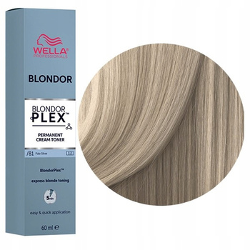 Wella BlondorPlex /81 Pale Silver Toner do Włosów Rozjaśnianych Rozjaśniaczem 60ml