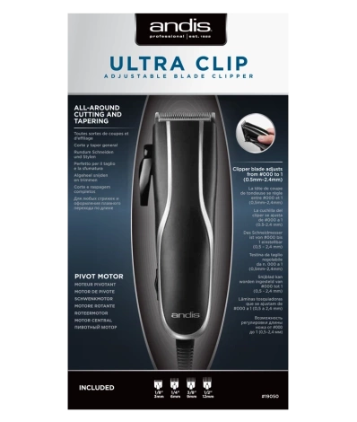 Andis PM 10 Ultra Clip Adjustable Blade Clipper Black, Maszynka do Strzyżenia