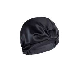  Schwarzkopf Silk Bonnet, Jedwabny Turban na Głowę, Czarny