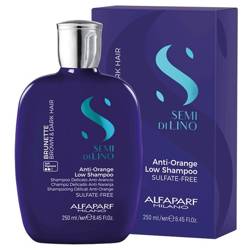 Alfaparf Semi di Lino Intense Anti-Orange Low Shampoo Neutralizuje Pomarańczowe Refleksy 250ml