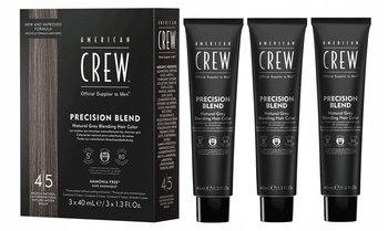 American Crew Precision Blend Shades Odsiwiacz do włosów 3x40ml - (4-5) Medium Natural - odcień średni naturalny