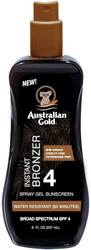 Australian Gold SPF 4 Spray Gel with Bronzer, Spray do Opalania z Bronzerem i Filtrem UV, 237ml