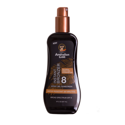 Australian Gold SPF 8 Spray Gel with Bronzer, Spray do Opalania z Bronzerem i Filtrem UV, 237ml