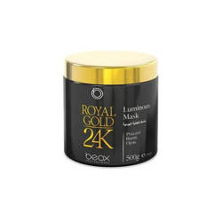 Beox Brasil ROYAL GOLD 24K Maska Keratynowa, Złote Proteiny, Prostowanie, Nanoplastia, 500ml