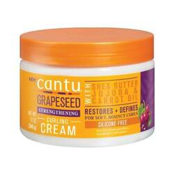 Cantu Grapeseed Strenghtening Curling Cream, Nawilżający Krem do Stylizacji Włosów Kręconych, 340g