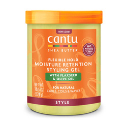 Cantu Shea Butter Flaxseed & Olive Oil Styling Gel, Żel do Stylizacji Włosów Zatrzymujący Wilgoć, 524g