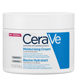 CeraVe Moisturizing Cream, Nawilżający Krem do Twarzy i Ciała do Skóry Suchej i Bardzo Suchej, 340g