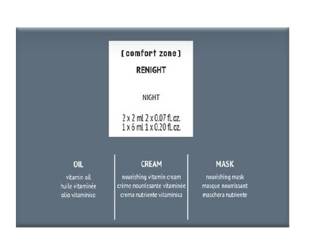 Comfort Zone by Davines Renight Set Oil, Cream, Mask, Zestaw Witaminowy do Twarzy na Noc 2x 2ml, 1x 6ml