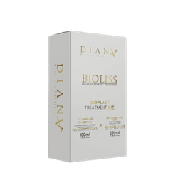 Diana Beauty Bioplastia BIOLISS Kit, Zestaw Szampon Oczyszczający 100ml + Fluid Prostujący 250ml