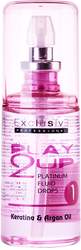 Exclusive Play2Up Platinum Fluid Drops 1 Fluid Restrukturyzujący do Włosów Grubych z Keratyną i Olejkiem Arganowym 80ml