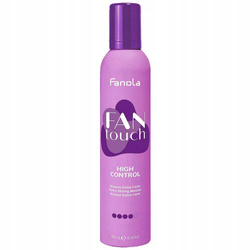 Fanola Fan Touch Hight Control Mousse, Bardzo Mocna Pianka do Stylizacji Włosów, Dodaje Objętości, 300ml