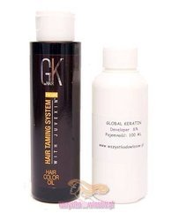 GkHair Global Keratin Farba do włosów 100ml + Developer 100ml 