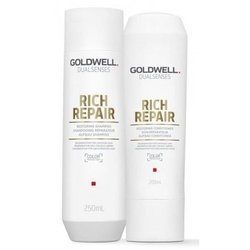 Goldwell Dualsenses Rich Repair Szampon 250ml + Odżywka 200ml Zestaw do Włosów Suchych i Zniszczonych