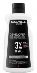 Goldwell System Lotion Developer Woda Utleniona w Kremie Topchic, Colorance, Oxycur, 1000ml - 3%