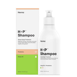Hermz H+P Hemp Scalp Shampoo z CBD Nawilża Suchą Skórę Głowy i Łagodzi Swędzenie, 300ml