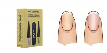 Herome Nail Essentials Set Zestaw Prezentowy, Naprawiający Suche i Zniszczone Paznokcie, Olejek 4ml, Polerka, Podkład 4ml