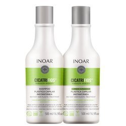 INOAR Cicatrifios Duo Pack Odżywczy Szampon Odżywka do Włosów po Zabiegach Keratynowych 2x 500ml